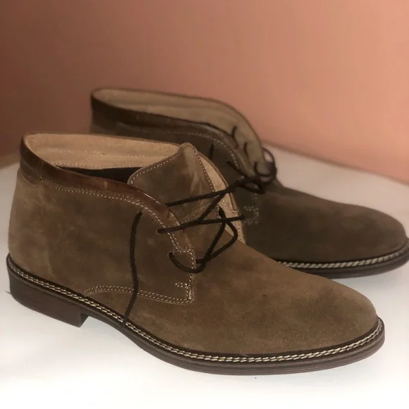 Alfalni Jason Brown Suede Lace-Up Ankle Boots. - Picture 1 of 8